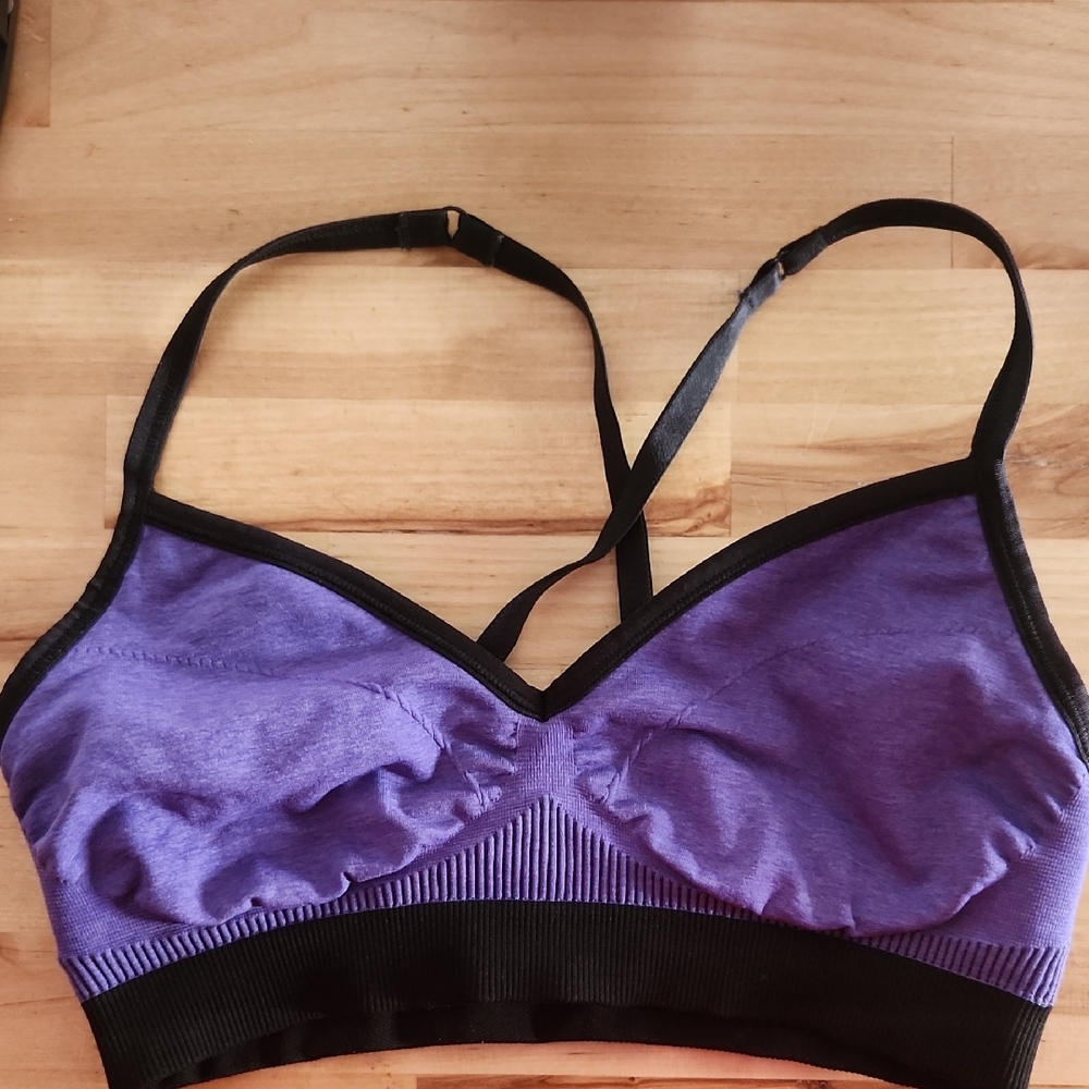 Lululemon Purple and Black Women's Bra